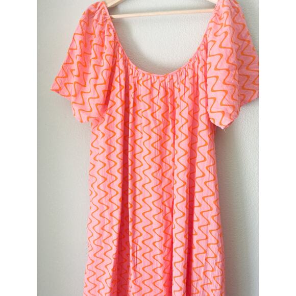 Zara Print Dress Tangerine - Picture 4 of 5